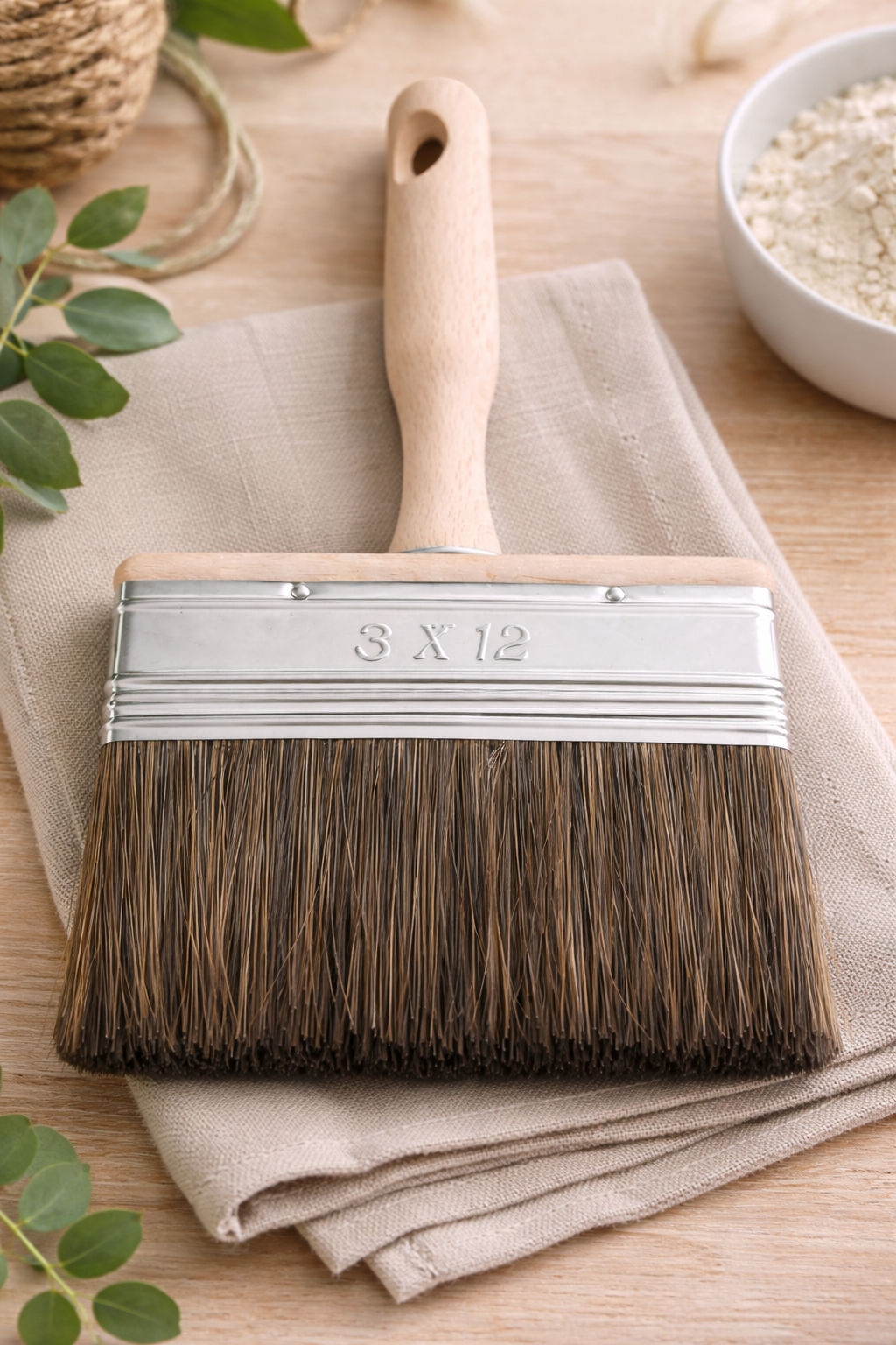 Brosse à Badigeon 12x3 - Pour l'application de peintures minérales et naturelles