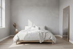 Chambre gris clair texturé