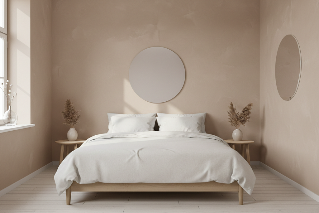 Chambre terre de Sienne texturé