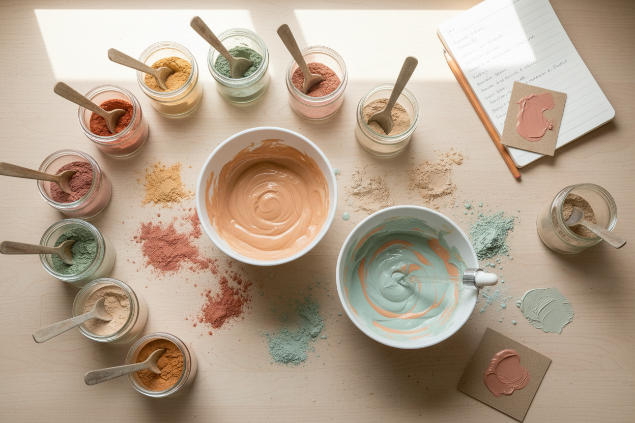 Préparation de recette de couleurs